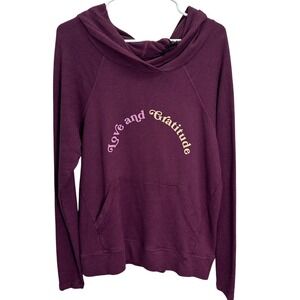Good HYOUman Elvy Hoodie Love & Gratitude Russian Violet Size XS Sweatshirt New
